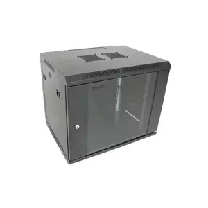 Wall mount rack XtendLan WS-9U-64-BLACK-P 9U 600x450 mm, 60 kg load