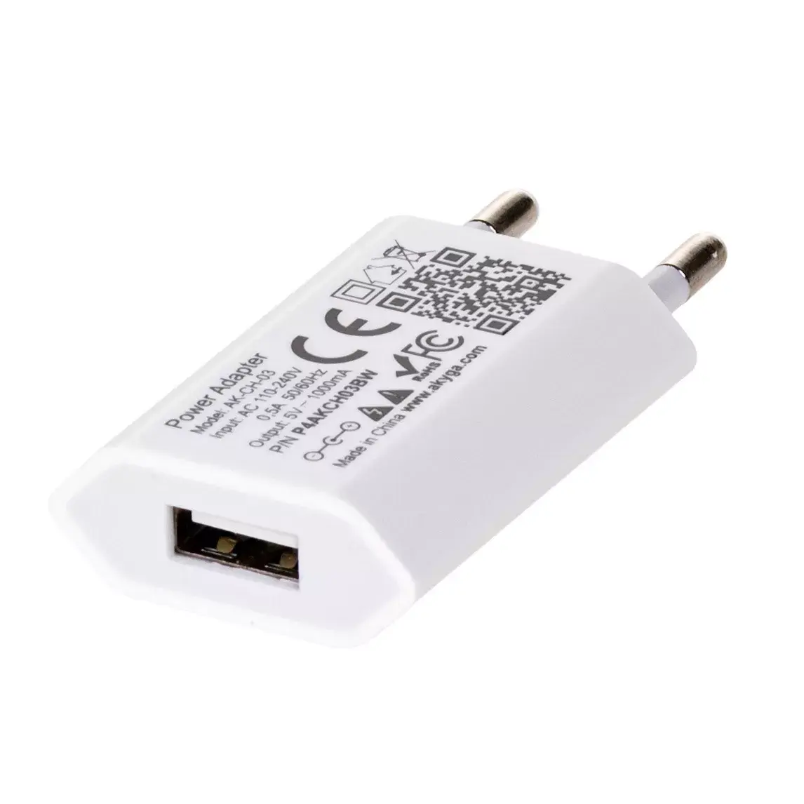 Akyga AK-CH-03 сетевой 5В 1А USB адаптер Photo 2