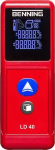 Laser distance meter Benning LD 40 — range max. 40 m, handheld laser measurer (050500)