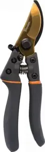 Pruning secateurs BRADAS V-SERIES KT-V1021, passing blade SK5 steel, gold finish