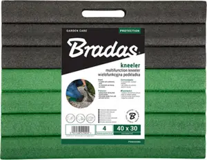 Garden kneeler and seat BRADAS POD200BG — foldable support for gardening and sitting
