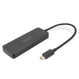 Digitus 3-Port MST Video Hub USB-C uz 3x HDMI 3840x2160 Melns