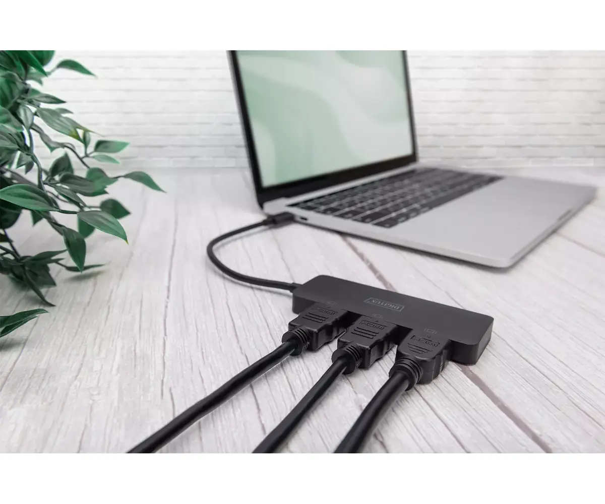 Digitus 3-Port MST Video Hub USB-C uz 3x HDMI Photo 2