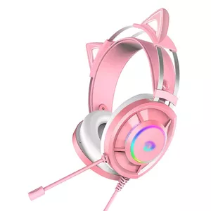 Spēļu austiņas Dareu EH469 USB RGB (rozā)