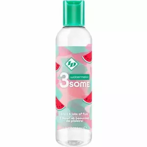 Personal lubricant bottle ID 3SOME D-234439 Watermelon scent 4 fl oz (118 ml)