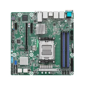 Материнская плата ASRock B650D4U-2L2T/BCM — AMD B650 Express, Socket AM5, microATX, 4× DIMM DDR5 (до 32 ГБ), 4× RJ-45, M.2, 4× SATA III