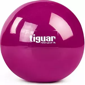Treniņu bumba Tiguar Heavy Ball 1 kg, violeta — medicīnas bumba funkcionālajiem treniņiem