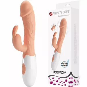 Vibrators pretty love D-234968 — silikona, ūdensizturīgs, zaķa dizains, rozā