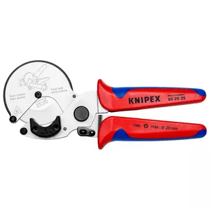 Cauruļu šķēres Knipex 90 25 25 alumīnijs melns zils sarkans 210 mm
