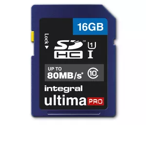 Integral 16GB ULTIMAPRO SDHC/XC 80MB CLASS 10 UHS-I U1 SD