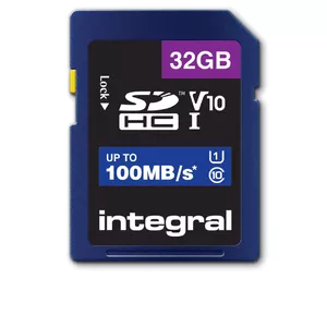 Integral 32GB HIGH SPEED SDHC/XC V10 100MB CLASS 10 UHS-I U1 SD