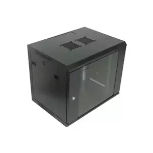Wall-mount 19" rack XtendLan WS-9U-64-BLACK-U 9U 600x450 mm, max load 60 kg