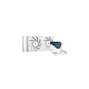 All-in-one liquid cooler DeepCool LT520 WH, white, 240mm radiator, 2x120mm FDB fans, PWM, LGA/AM4/AM5/sTR4 support