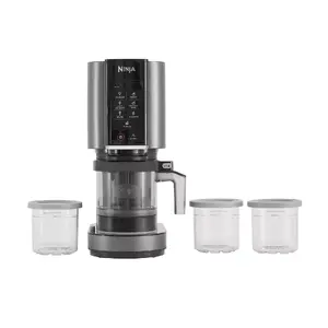 Традиционный мороженица Ninja NC300EU 1,4 л, 800 Вт, чёрно‑серебристая, 3 чаши