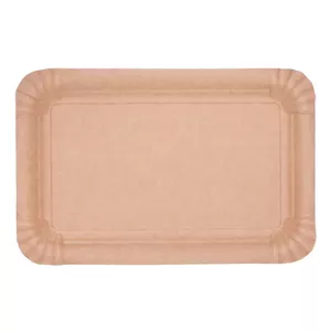 Paper plate Abcpak Kraft Brown 13×20 cm, 100 pcs