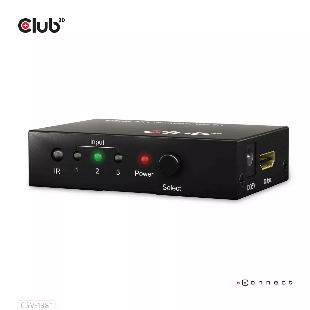 CLUB3D 3 uz 1 HDMI™ 8K60Hz/4K120Hz slēdzis Photo 6