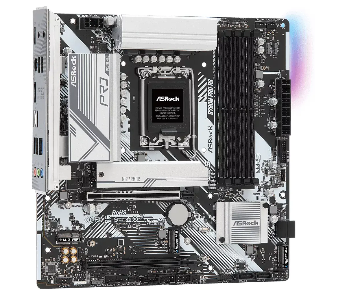 ASRock B760M Pro RS micro ATX материнская плата Photo 4