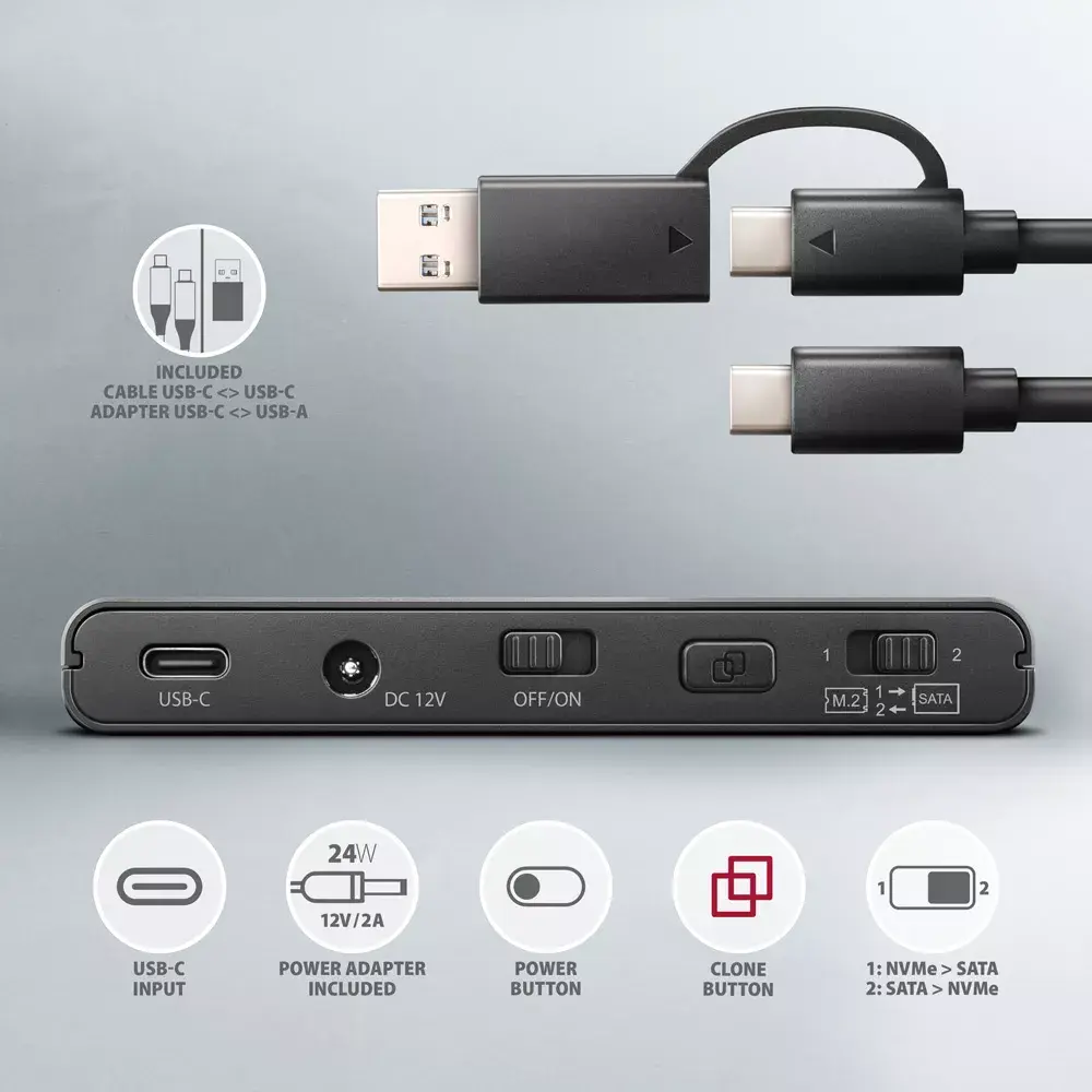 Клон мастер USB-C Axagon ADSA-CC Photo 8