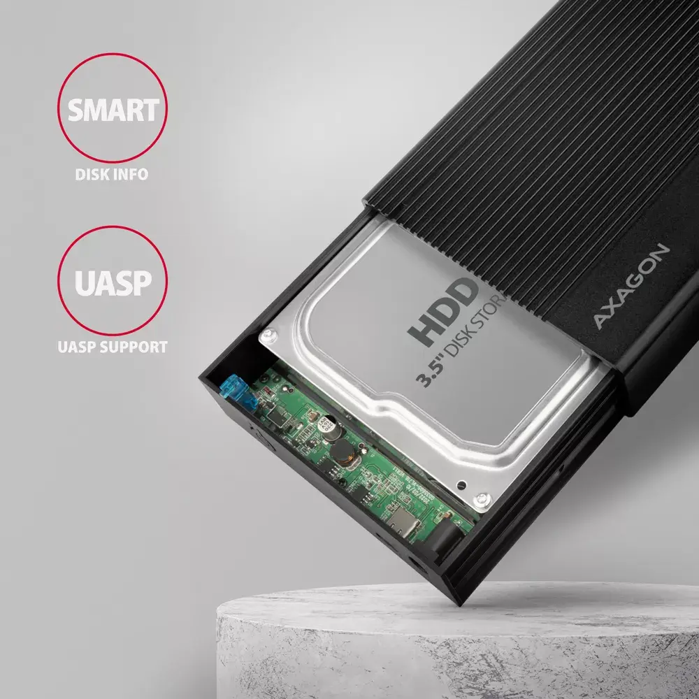 HDD korpuss Axagon EE35-GTR USB-C Photo 4