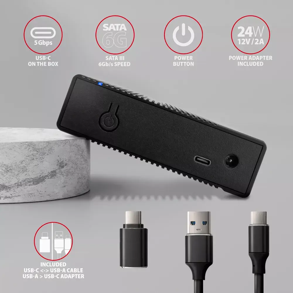 HDD korpuss Axagon EE35-GTR USB-C Photo 5