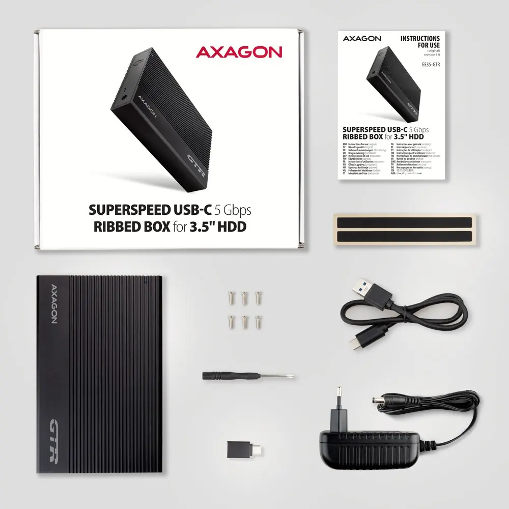 HDD enclosure Axagon EE35-GTR USB-C Photo 16