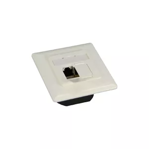 InLine Cat.6 Connection Box 2x RJ45 female RAL9010 white horizontal