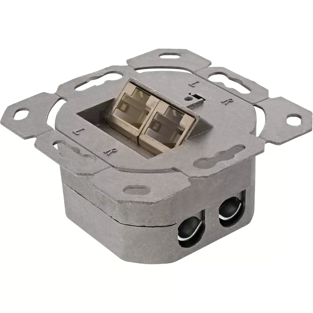 InLine Cat.6 wall outlet box 2x RJ45 horizontal Photo 3