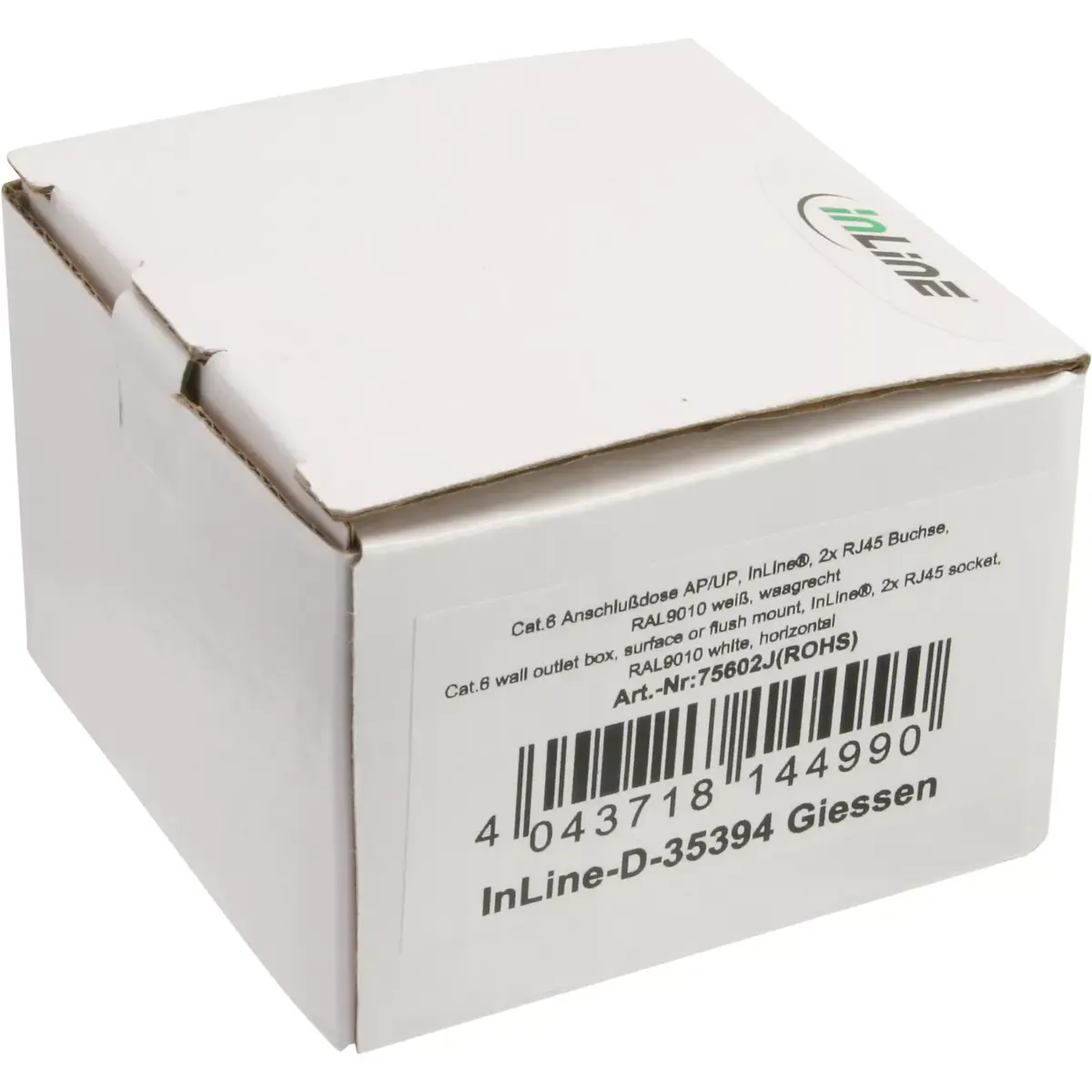 InLine Cat.6 wall outlet box 2x RJ45 horizontal Photo 5