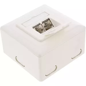Sienas kontaktligzda virsmas vai slēptai montāžai 2x RJ45 vertikāla InLine 75602K