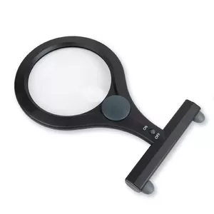 Handheld magnifier Carson LumiCraft 2x, LED, battery-powered, black, 135×23×226 mm