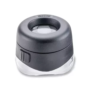 Handheld magnifier Carson VersalLoupe 10x, LED, battery CR2032, black, 58×58×43 mm
