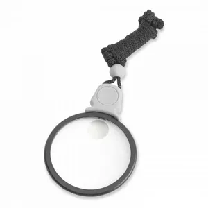 Magnifier Carson MagniLook 6x — compact optical loupe, 73.7×50.8×7.62 mm, grey/transparent/white