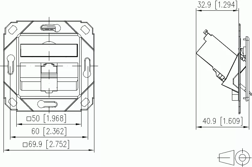 Розетка RJ-45 BTR NETCOM 1309111102-E Photo 2