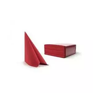 Salvetes Chic Airlaid 40x40 cm sarkanas, 50 gab. — vienreizlietojamās galda salvetes
