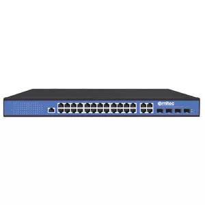 Ernitec ELECTRA-M224/4 tīkla pārslēgs Vadīts L2 Gigabit Ethernet (10/100/1000) Power over Ethernet (PoE) Melns, Zils