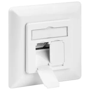 Накладная панель WENTRONIC Goobay CAT 6A для встраиваемого монтажа, RJ-45, 500 МГц, белая