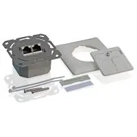 Flush Mount Wall Jack VALUE Cat.6a STP horizontal white