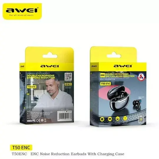 Bluetooth austiņas Awei T50 ENC Photo 2
