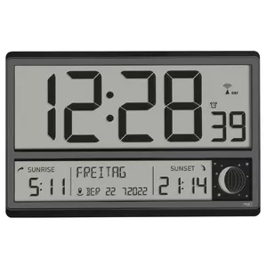 Digitālais modinātājs TFA-Dostmann 60.4524.01 Melns LCD Akumulatora barošana