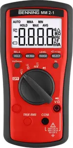 Hand multimeter Benning MM 2-1 digital CAT II 1000 V / CAT III 600 V / CAT IV 300 V, 6000 counts (044691)