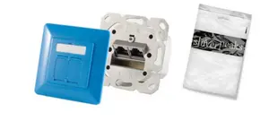 Розетка ShiverPeaks BS74280-B — 2 x RJ-45, Cat6a, синий