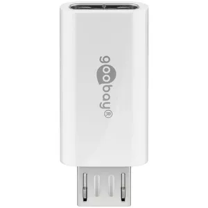 USB adapter GOOBAY 55550 — USB Micro B to USB C, USB 2.0, white