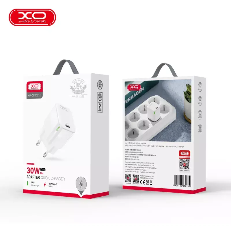XO CE06 PD 30W USB‑C sienas lādētājs Photo 2