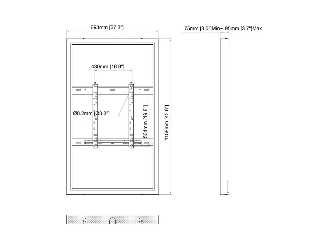 Multibrackets M Pro Series Wall Enclosure for 49-inch Displays Photo 6