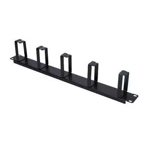 Kabeļu pārvaldības panelis Extralink Extralink Cable organizer 1U melns
