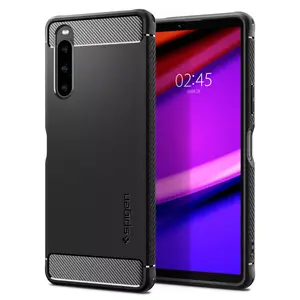 Protective Case for Sony Xperia 10 V by Spigen — Rugged Armor, TPU, Black, fits 6.1"