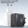 Сетевое зарядное usams T54 — 2x USB-C, 40 Вт PD Photo 7