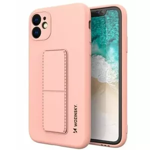 Silikona vāciņš ar statīvu Apple iPhone 12, Wozinsky — rozā