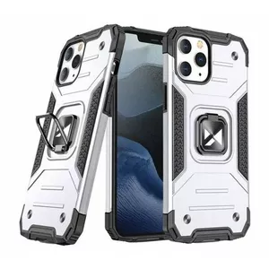 Aizmugurējais vāciņš Wozinsky Apple iPhone 13 Pro Max Ring Armor Case Kickstand Tough Rugged Cover Silver