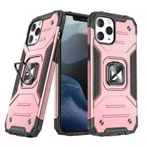 Aizmugurējais vāciņš Wozinsky Apple iPhone 13 rose Ring Armor Case Kickstand Tough Rugged Cover Pink